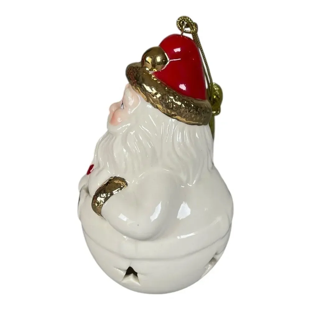 Lenox Ceramic Color Changing Santa 4” Lit Ornament  Christmas Holidays